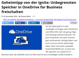 alt="OneDrive for Business Logo auf blauem Hintergrund mit Cloud- und Gerätesymbolen"