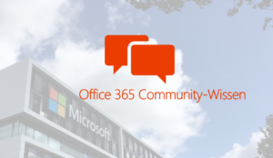 15:13Office 365 Community-Wissen Icon der 365 Akademie mit orangem Chat-Symbol vor Microsoft Gebäude
