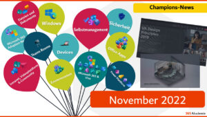 Champions-Grafik mit bunten Themenballons – November – 365 Akademie