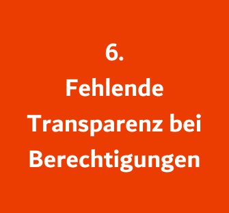 Fehlende Transparenz bei Berechtigungen