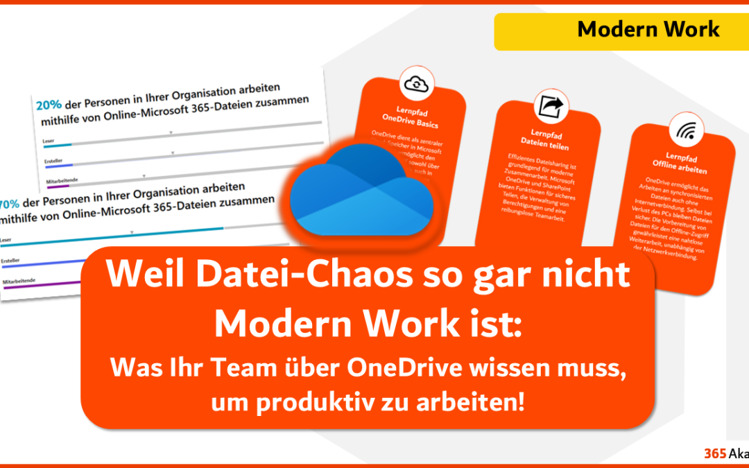 Weil Datei-Chaos so gar nicht Modern Work ist: Was Ihr Team über OneDrive wissen muss, um produktiv zu arbeiten!