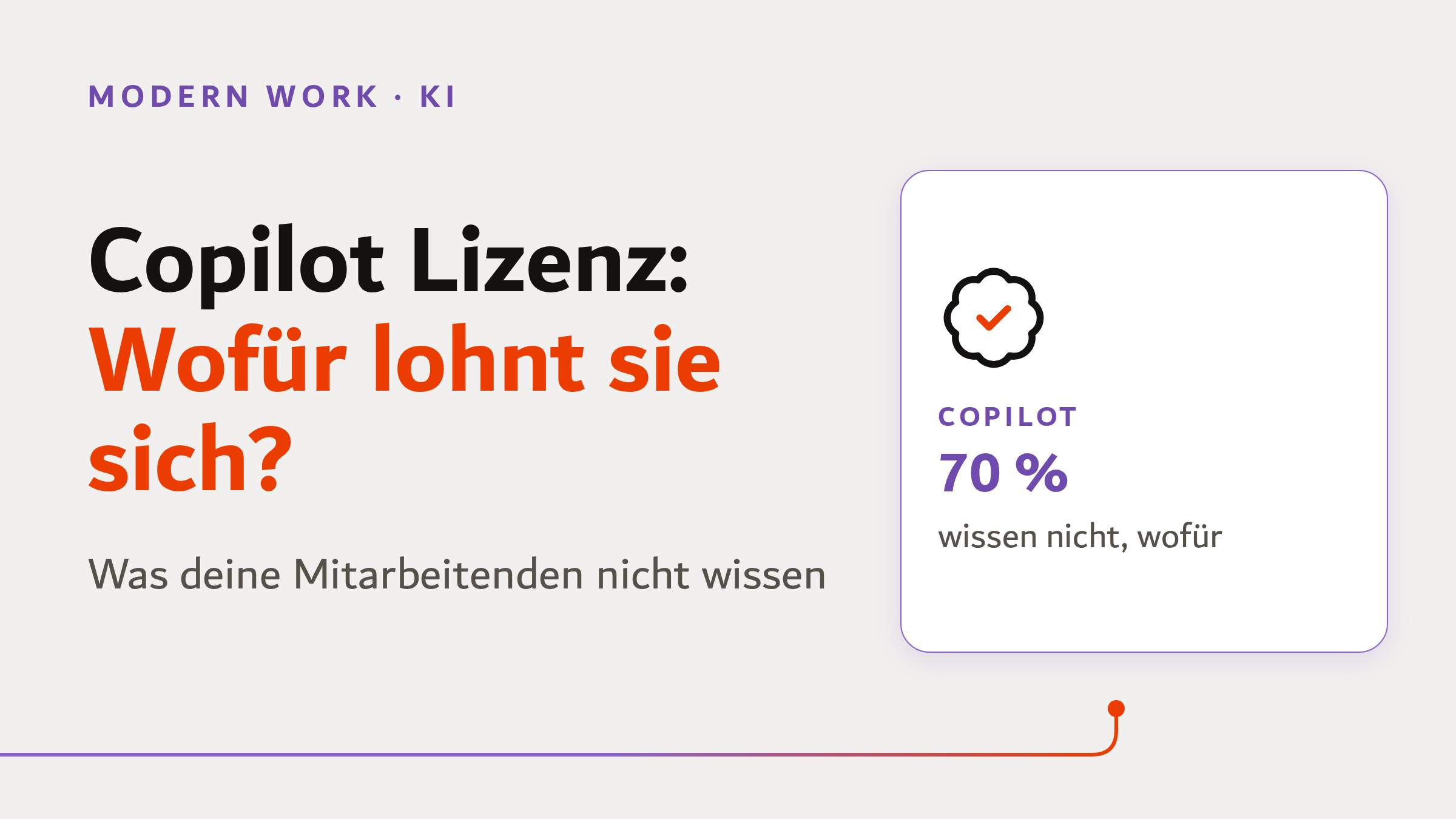 Beitragsbild: Copilot Lizenz, wofür sie sich lohnt, 70 % der Mitarbeitenden wissen es nicht