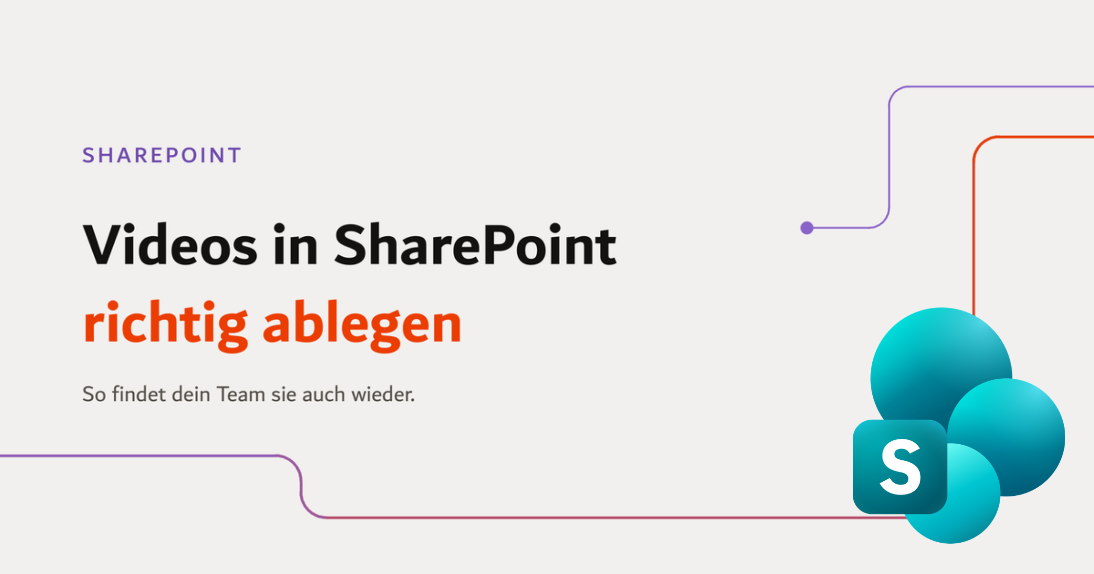 Videos in SharePoint richtig ablegen, Titelgrafik der 365 Akademie